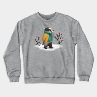 Winter Badger Crewneck Sweatshirt